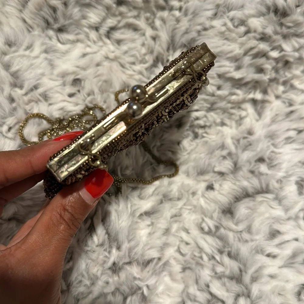 La Regale Vintage Sequin Evening Bag With Chain Strap - Picture 6 of 10